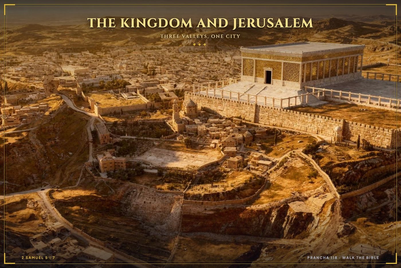 Atlas plate of Jerusalem, the temple platform and the three valleys