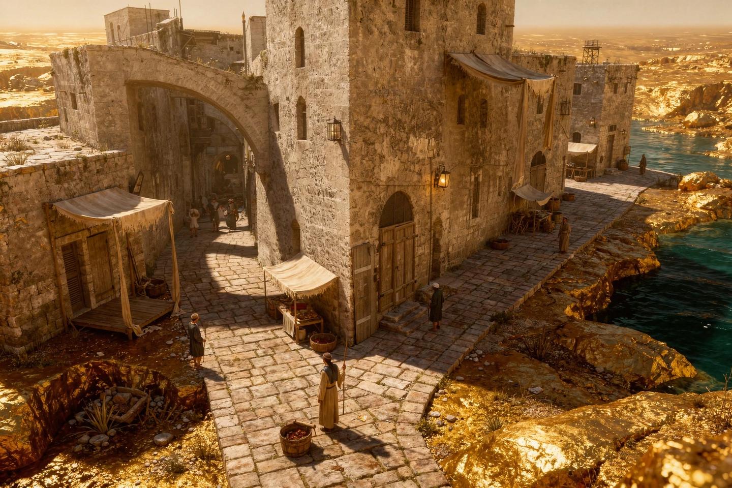 Photograph of the Via Dolorosa in the Old City of Jerusalem